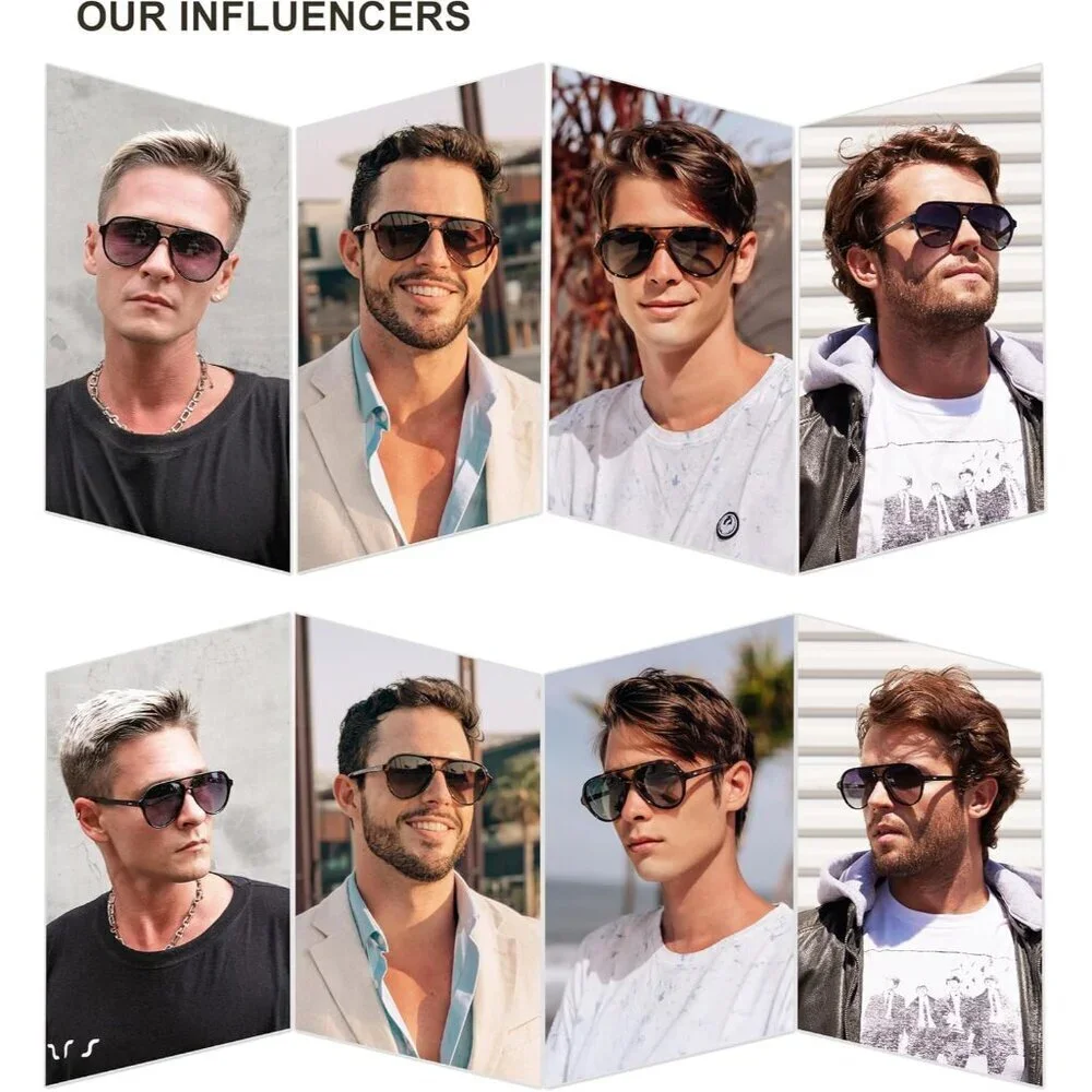 Retro Aviator Sunglasses Women Men Polarized UV400 Plastic Frames